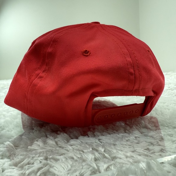 Vintage Smart Materials Inc SMI Hat Cap Snap Back Red Patch Advertising Mens 90s - Picture 4 of 12